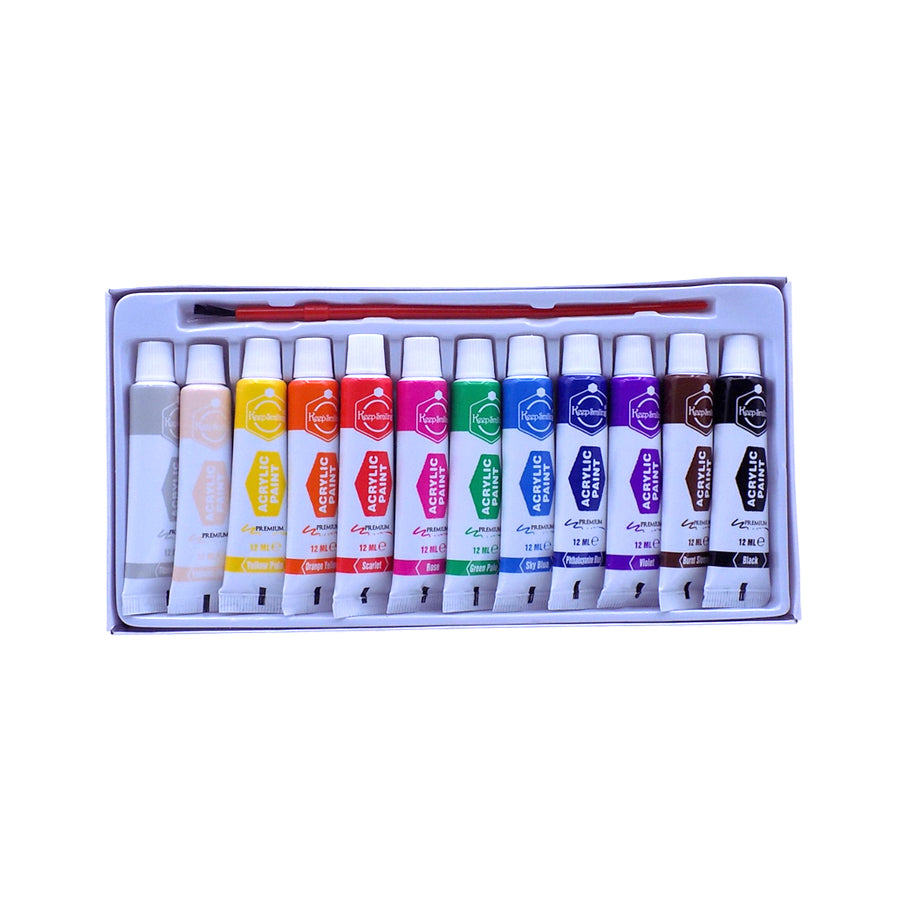 Acrylic Paint 12ml Tube 12 Colors set No 7112A - Kid Zone PK