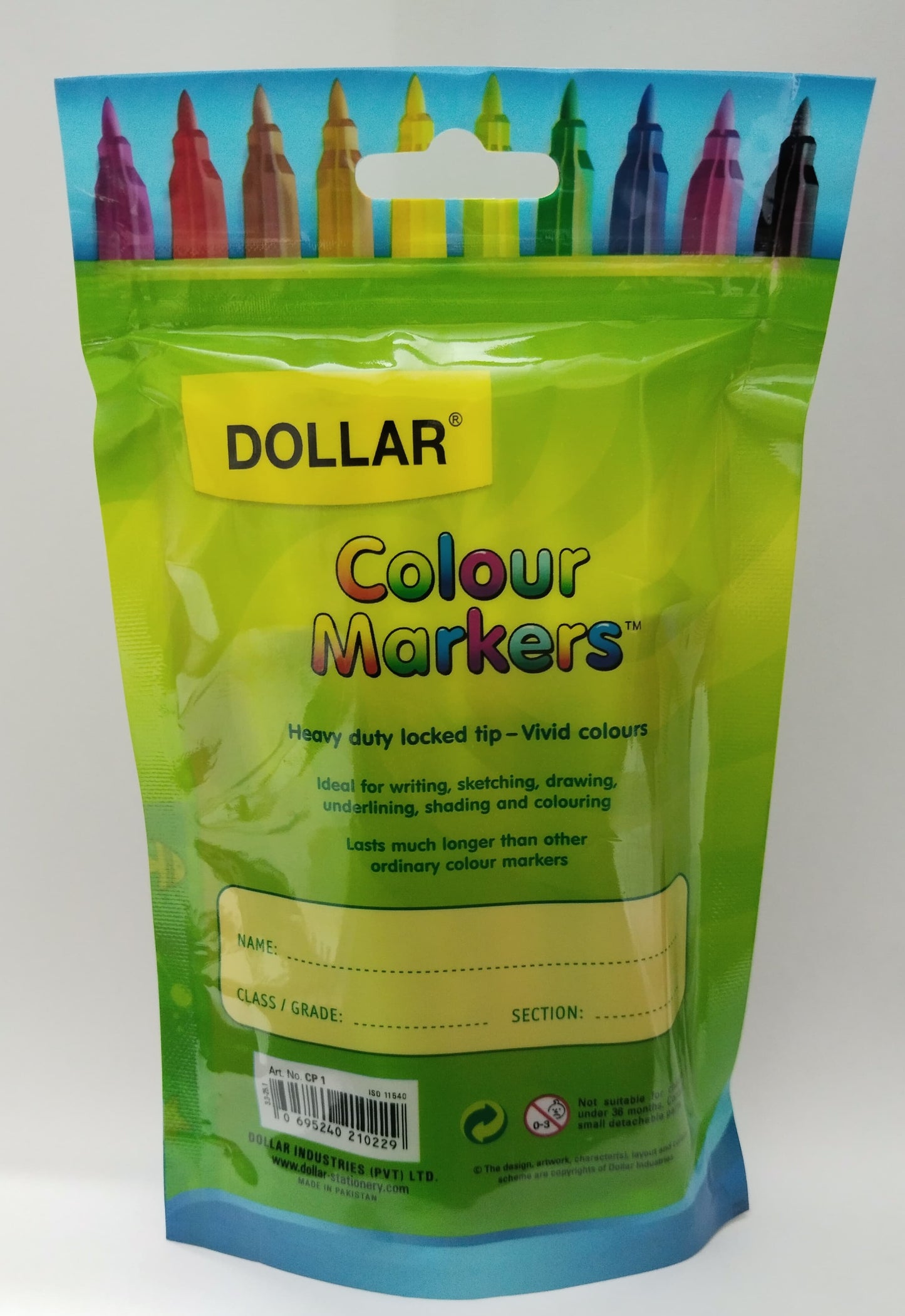 Dollar Colour Markers Pack of 10 - Kid Zone PK