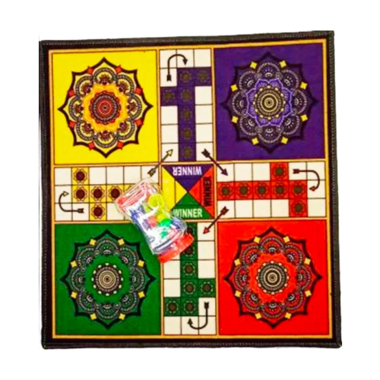 Foldable Carpet Ludo with Goti Set - Kid Zone PK
