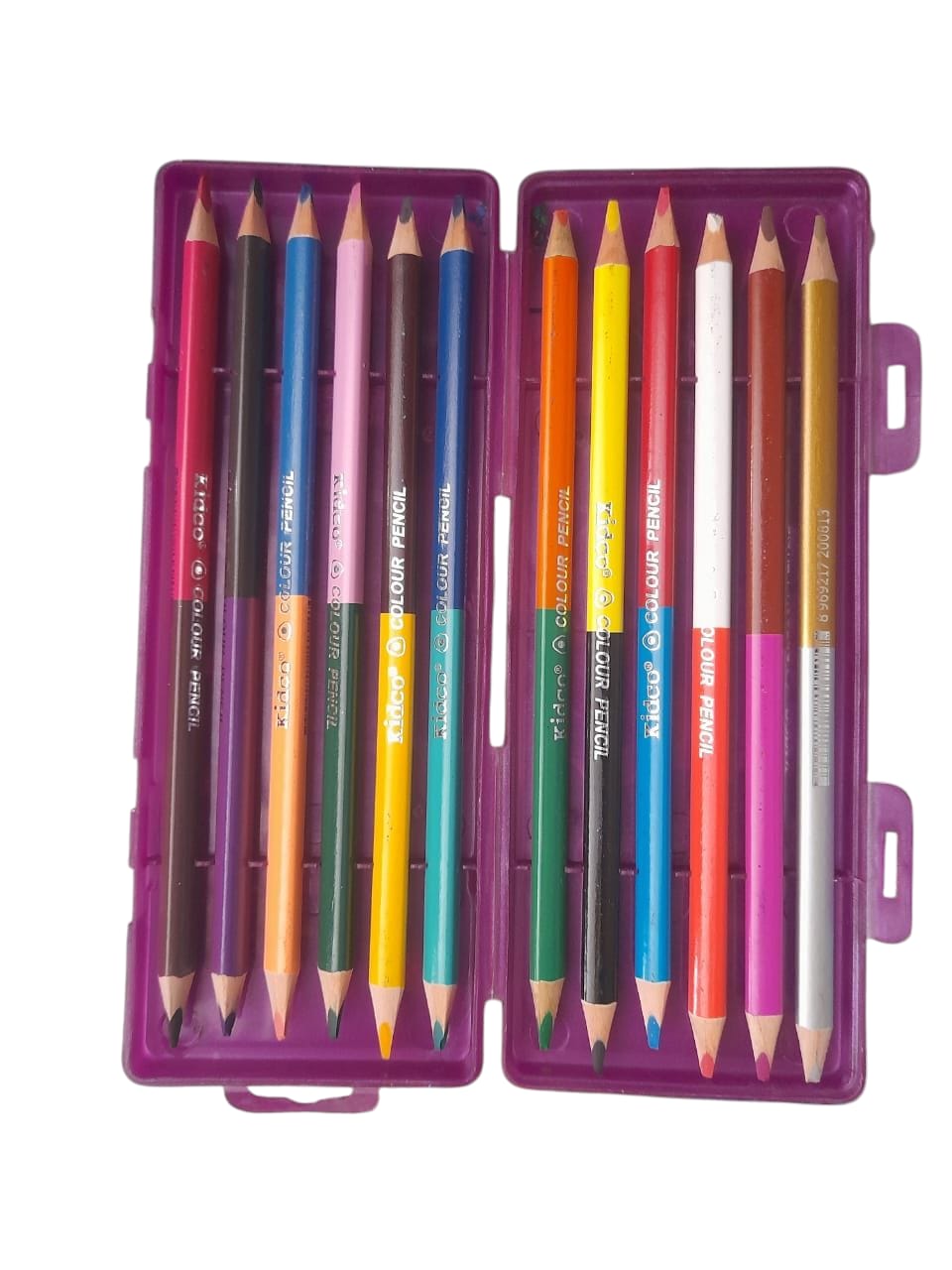 Kidco 24 Pencil Colors Double Sided with Plastic Box Packing