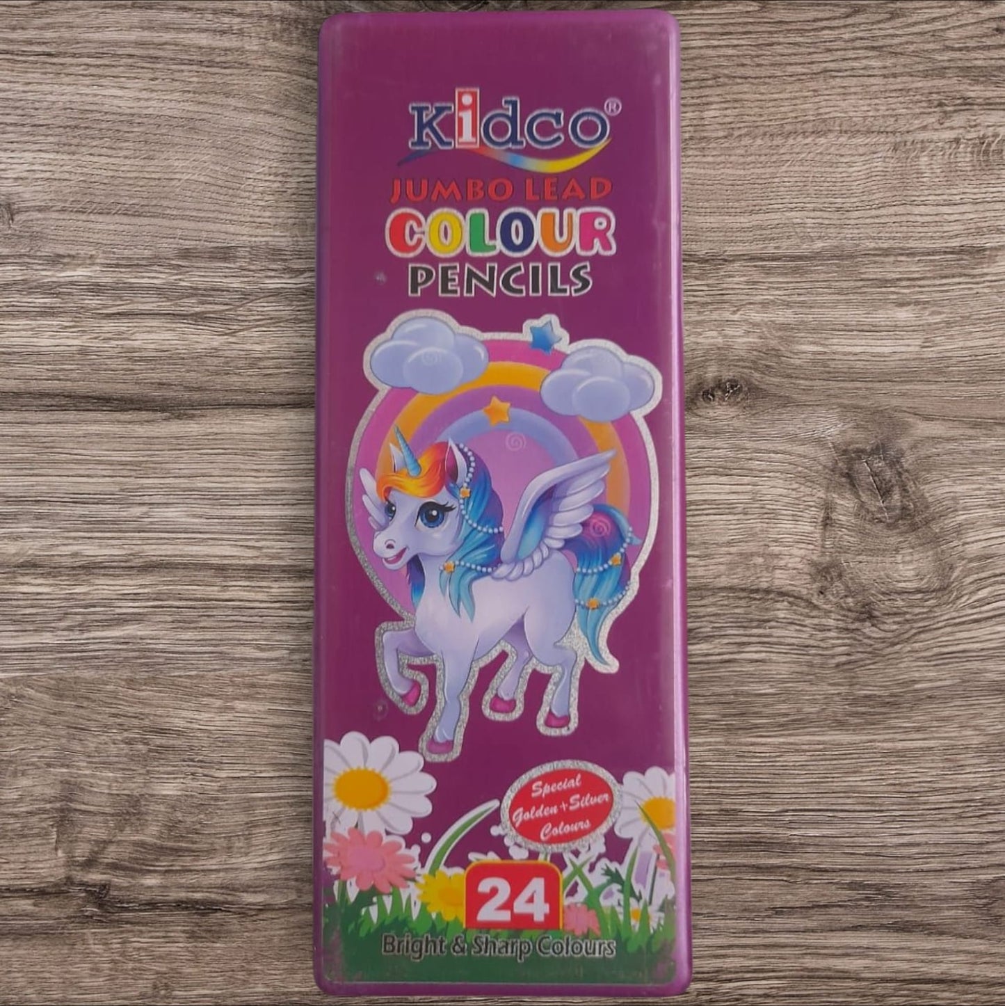 Kidco 24 Pencil Colors Double Sided with Plastic Box Packing