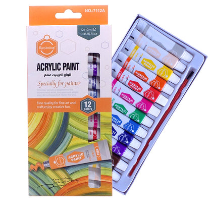 Acrylic Paint 12ml Tube 12 Colors set No 7112A - Kid Zone PK
