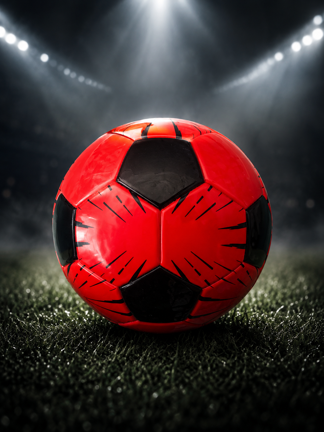 Spider Football – Red & Black Soccer Ball | Training & Outdoor Football