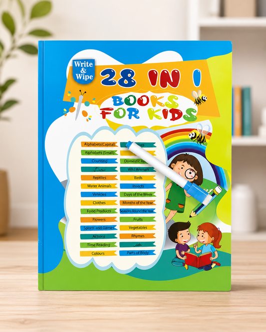 28 in 1 Write & Wipe Book for Kids
