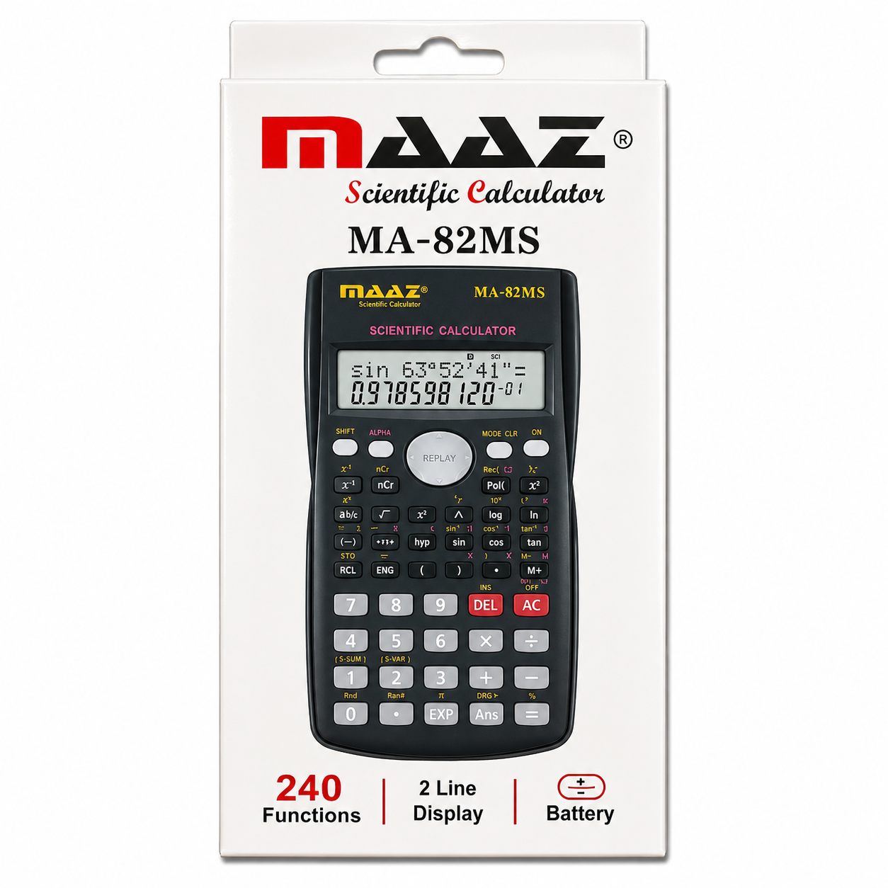 Maaz MA-82MS Scientific Calculator – 240 Functions