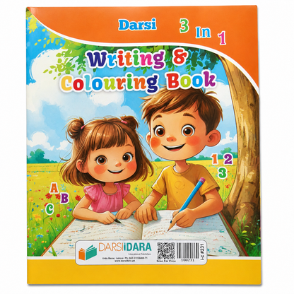 3-in-1 Writing & Colouring Book