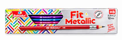 Bahadur Fit Metallic Pencil 9010 HB - Pack of 12