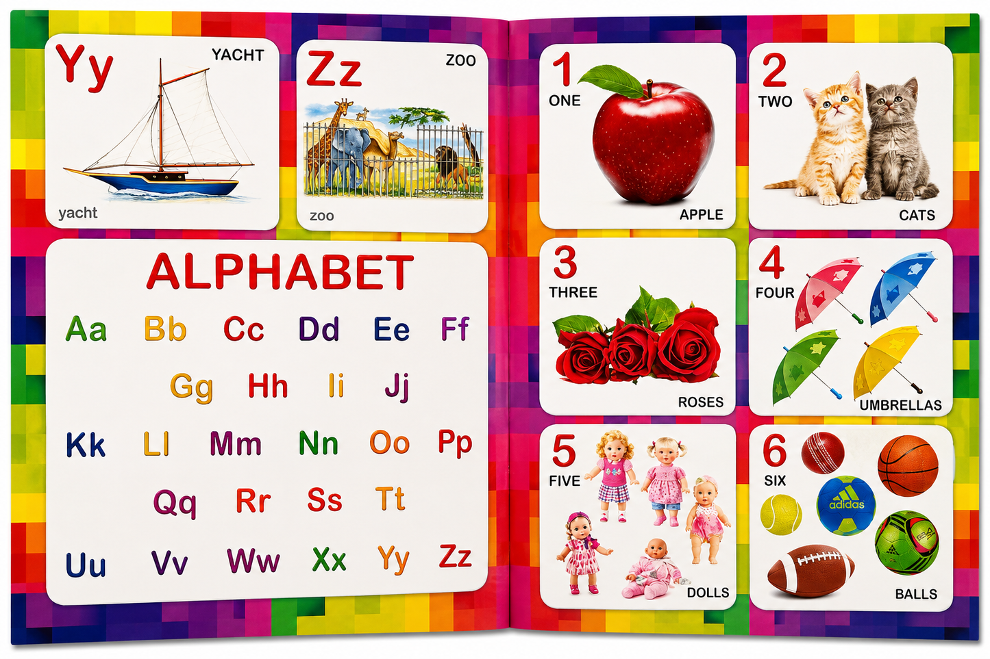 3 in 1 Learning Cards – ABC, Numbers & Urdu