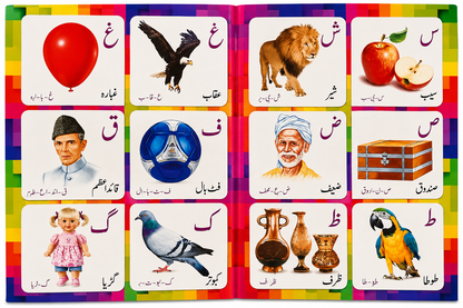3 in 1 Learning Cards – ABC, Numbers & Urdu