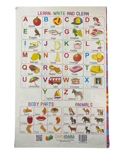 3 in 1 Writing Board with erasable marker and duster - Kid Zone PK