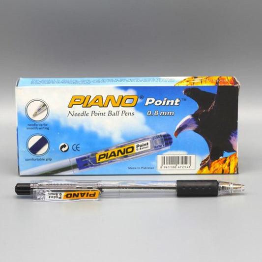 Ball Point Piano Point Grip, 0.8 Blue Black Red Green Piano Point - 0.8 mm Needle Point Ball Pen - Kid Zone PK