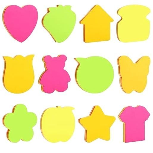 Multicolor Sticky Notes (Shape) 3x3 (100 Sheets) - Kid Zone PK