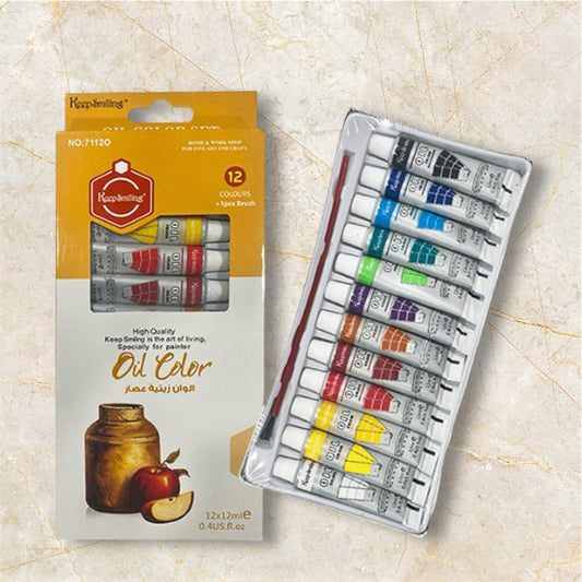 Oil Painting Color Tube 12 Colors - Kid Zone PK