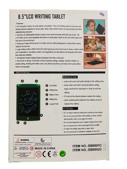 LCD Writing Tablet for Kids – Reusable Drawing & Writing Board | 8.5", 10" & 12"