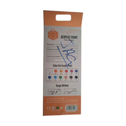 Acrylic Paint 12 color set No. 77060A - back package details