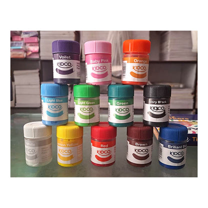 Kidco Poster Paints Small J12 pack of 12 colors, 15ml bottles